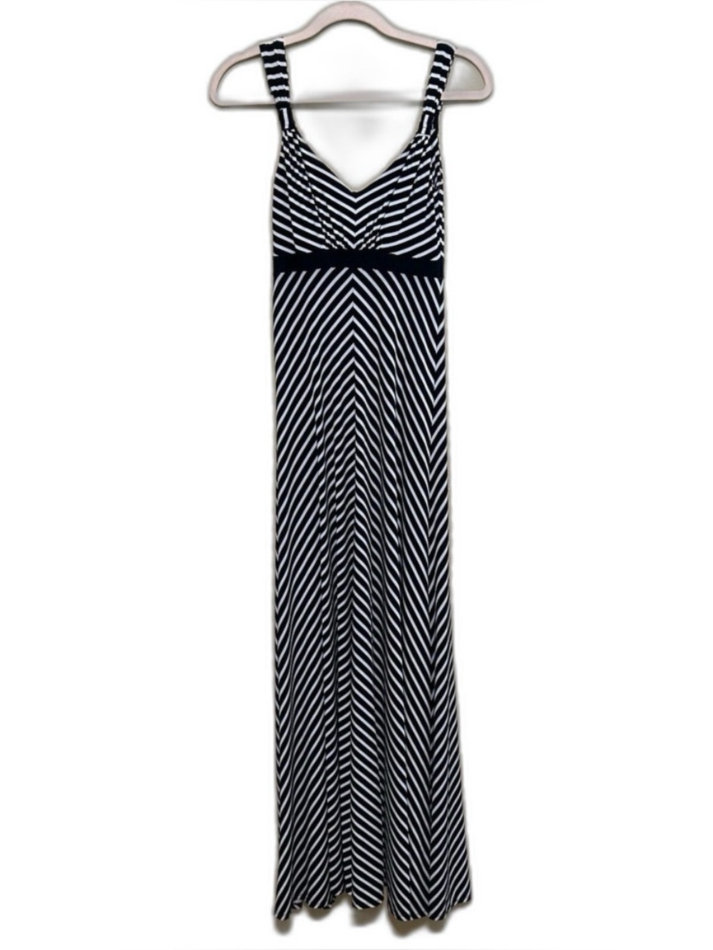 White House Black Market Sleeveless Striped Maxi Dress Womens XXS Stretch Jersey